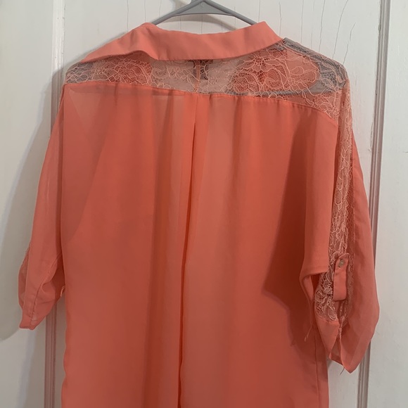 Sheer button up top - Picture 3 of 3